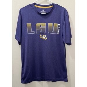 Colosseum Mens Tshirt Size Large LSU Tigers‎ Louisiana SEC Purple Gold